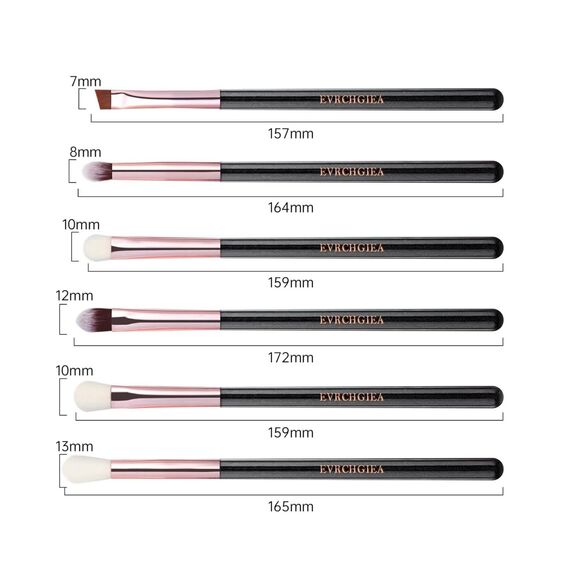 6 Pcs gold Professional Blending Soft Hairs Eye Makeup Brush Set & Wood Handle - Picture 4 of 5